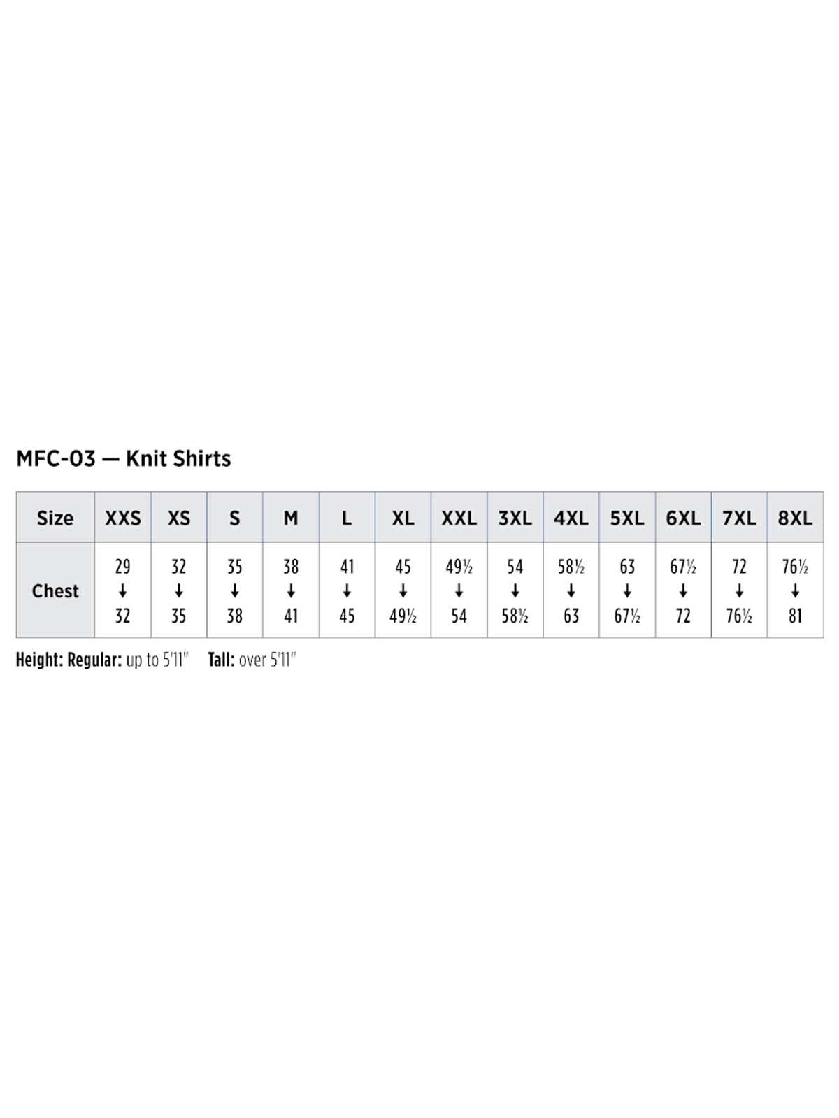 SIZECHART