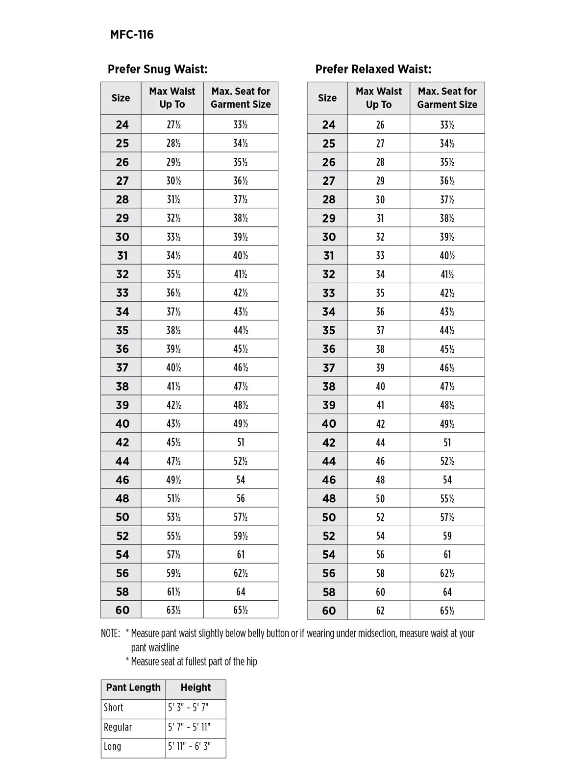 SIZECHART