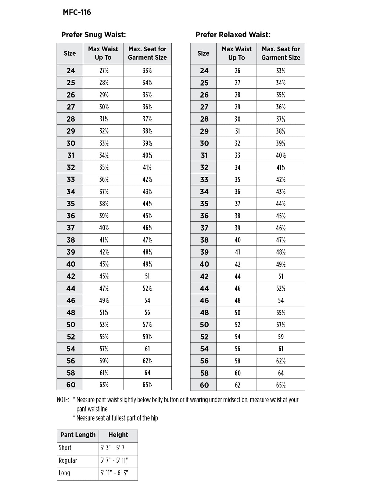 SIZECHART