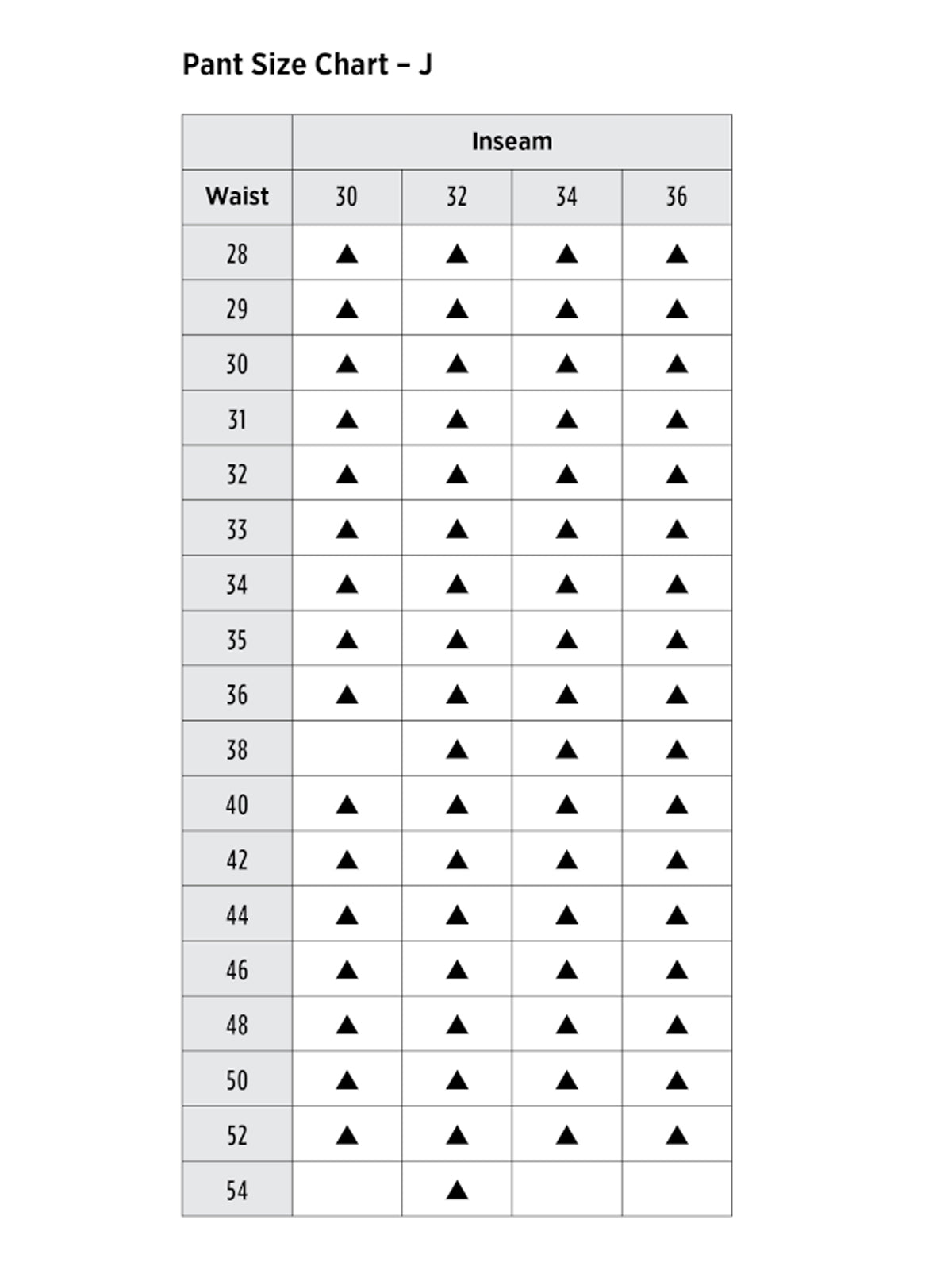 SIZECHART