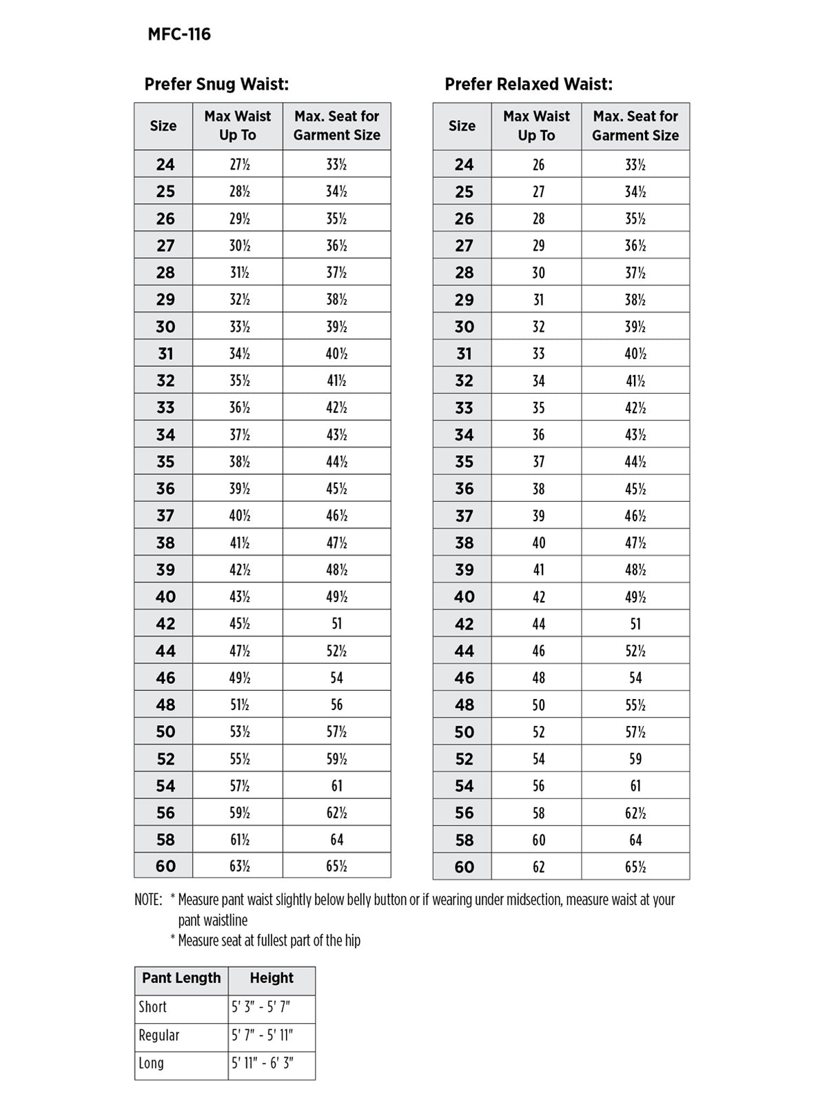 SIZECHART