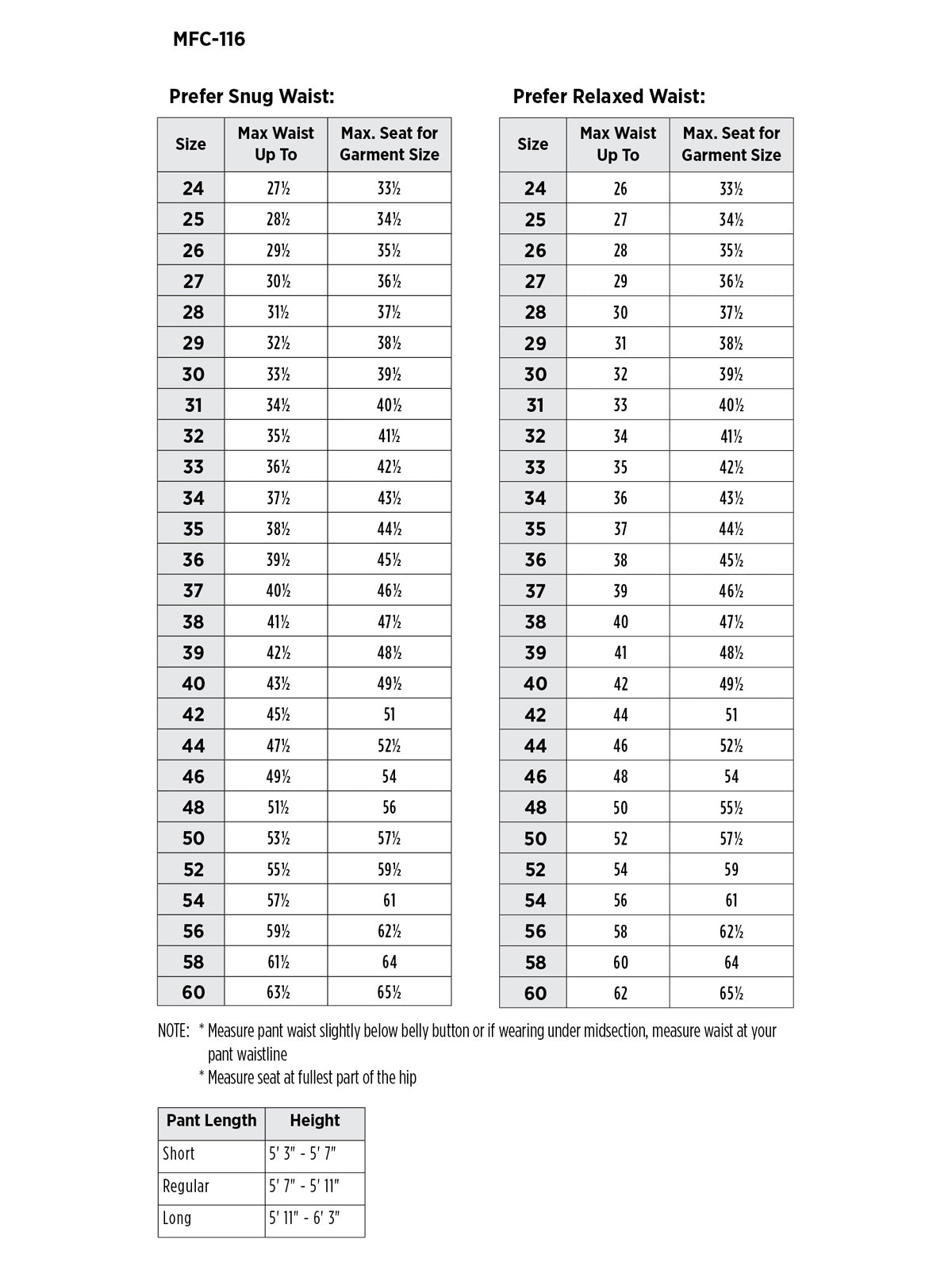 SIZECHART