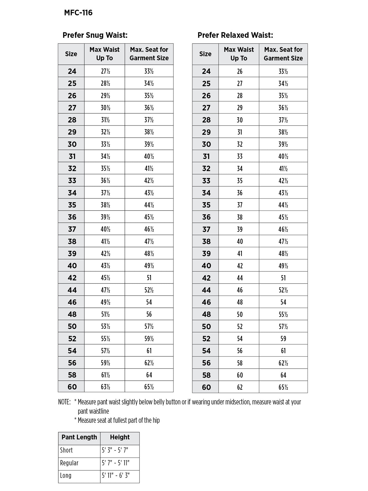 SIZECHART