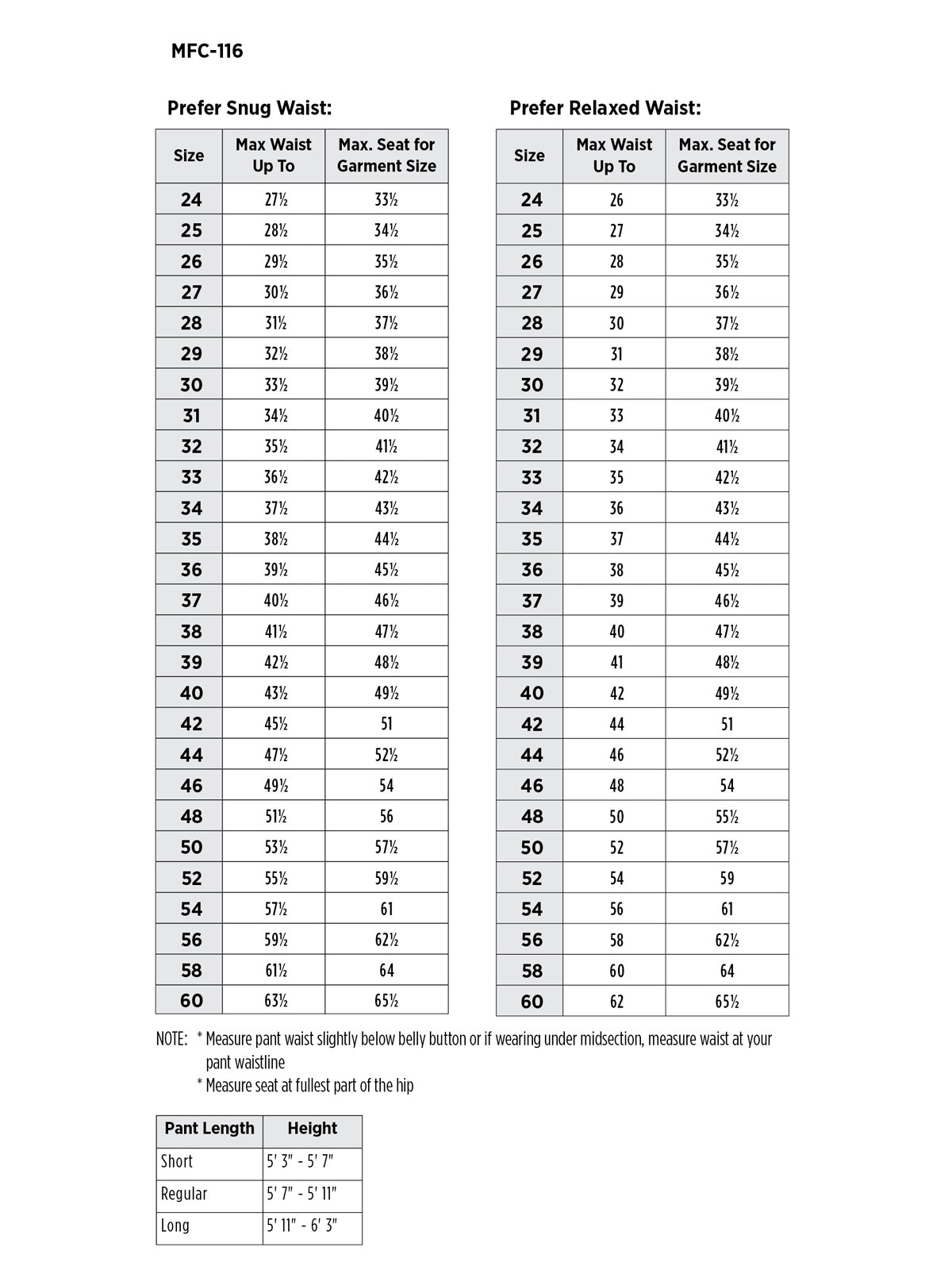 SIZECHART