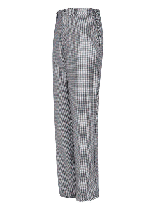 Men's Spun Poly Checked Cook Pant - PS64 - Black/White