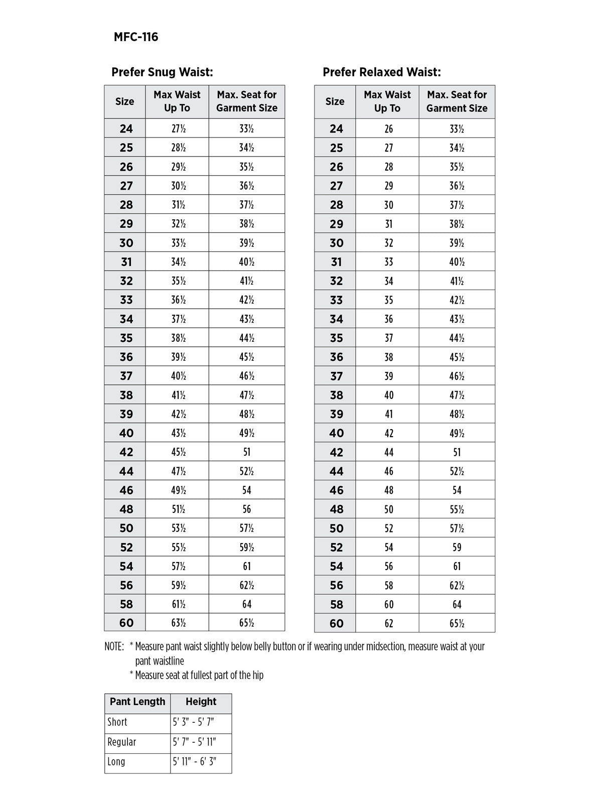 SIZECHART