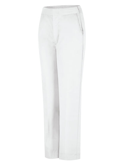 Women's Half-Elastic Work Pant - PT59 - White