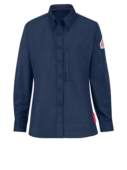 Women's Lightweight Flame-Resistant Comfort Woven Shirt - QS23 - Navy