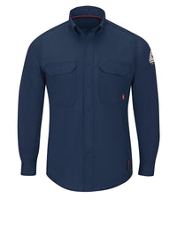 Men's Lightweight Flame-Resistant Comfort Woven Shirt - QS24 - Navy