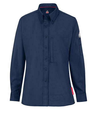 Women's Midweight Flame-Resistant Comfort Woven Shirt - QS25 - Navy