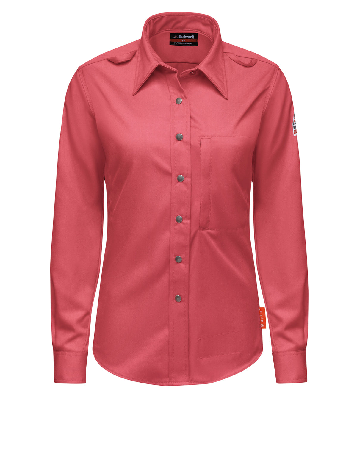 Women's Midweight Flame-Resistant Comfort Snap-Front Woven Shirt - QS27 - Red