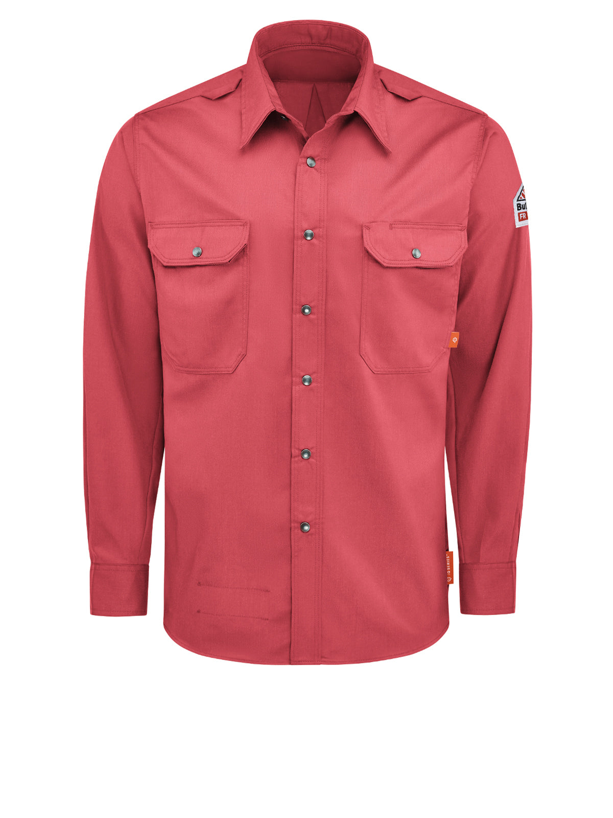 Men's Midweight Flame-Resistant Comfort Snap-Front Woven Shirt - QS28 - Red