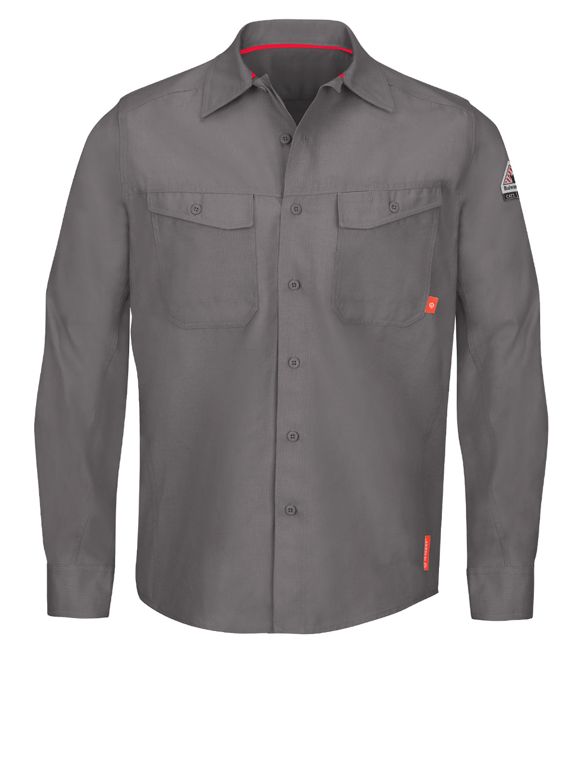 Men's Iq End Long Sleeve Gy Workshirt Enhanced - QS40 - Grey