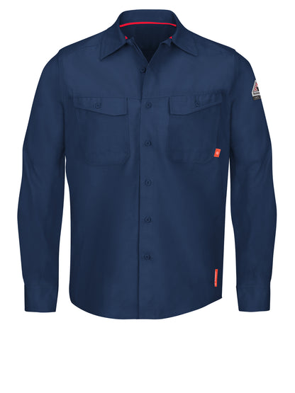 Men's Iq End Long Sleeve Gy Workshirt Enhanced - QS40 - Navy