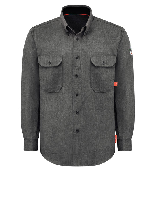 iQ Series® Comfort Woven Men's Lightweight FR Shirt - QS50 - Dark Grey