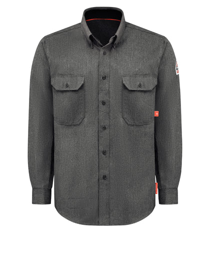 Men's Lightweight Flame-Resistant Comfort Woven Shirt - QS50 - Dark Grey