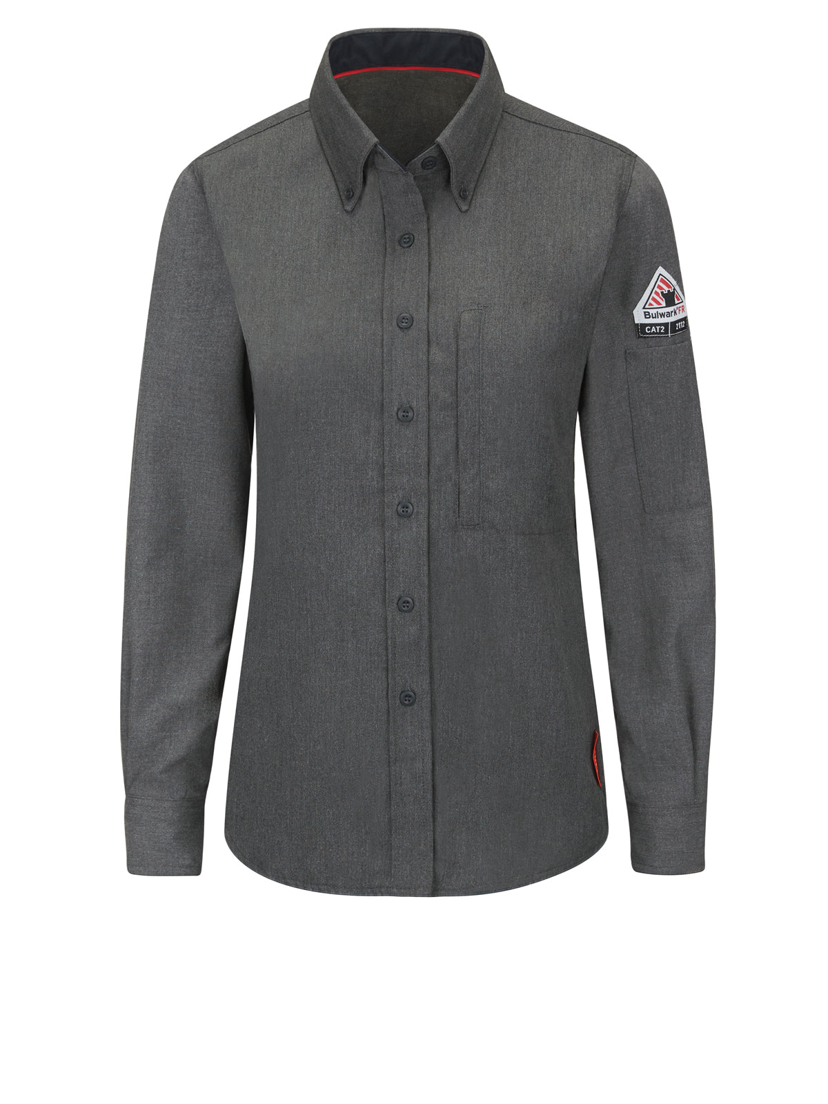 Women's Lightweight Flame-Resistant Comfort Woven Shirt - QS51 - Dark Grey
