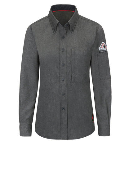 Women's Lightweight Flame-Resistant Comfort Woven Shirt - QS51 - Dark Grey