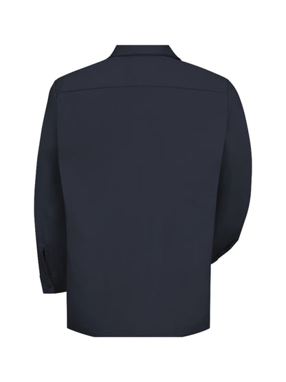 Men's Long Sleeve Wrinkle-Resistant Cotton Work Shirt - SC30 - Dark Navy