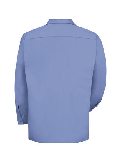 Men's Long Sleeve Wrinkle-Resistant Cotton Work Shirt - SC30 - Light Blue