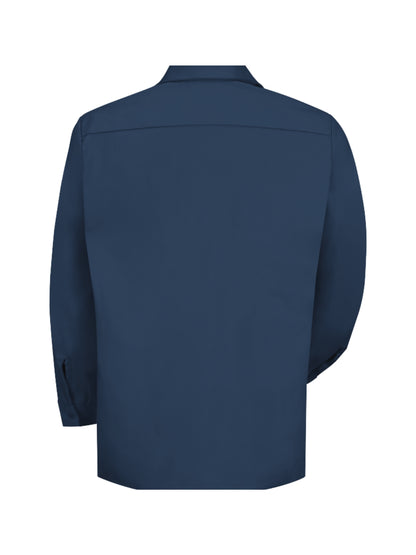 Men's Long Sleeve Wrinkle-Resistant Cotton Work Shirt - SC30 - Navy