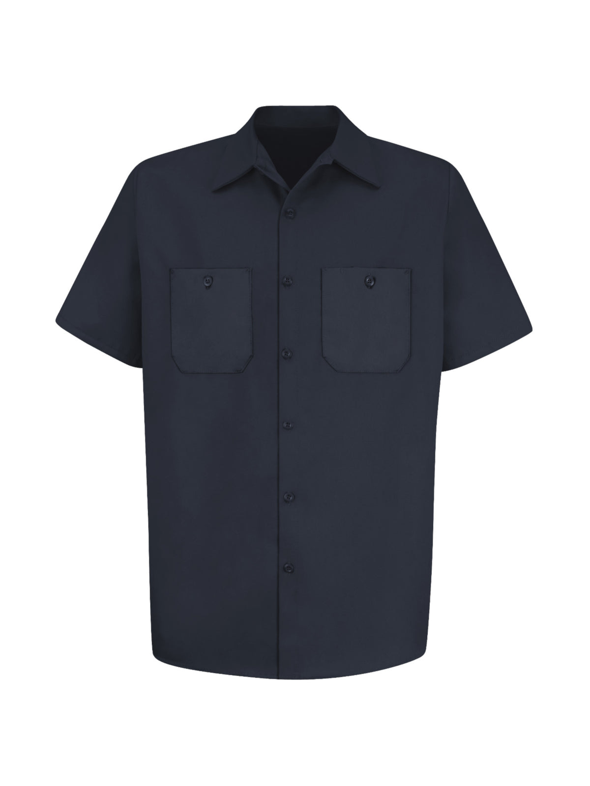 Men's Short Sleeve Wrinkle-Resistant Cotton Work Shirt - SC40 - Dark Navy