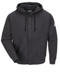 Men's Fleece Flame-Resistant Zip-Front Hooded Sweatshirt - SEH4 - Charcoal