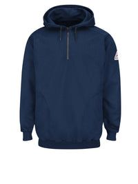 Men's Flame-Resistant Pullover Hooded Fleece Sweatshirt - SEH8 - Navy
