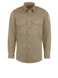 Men's Midweight Excel Flame-Resistant Snap-Front Uniform Shirt - SES2 - Tan