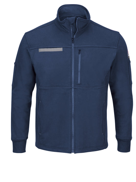 Men's Fleece Full Zip Jacket - - SEZ2 - Navy