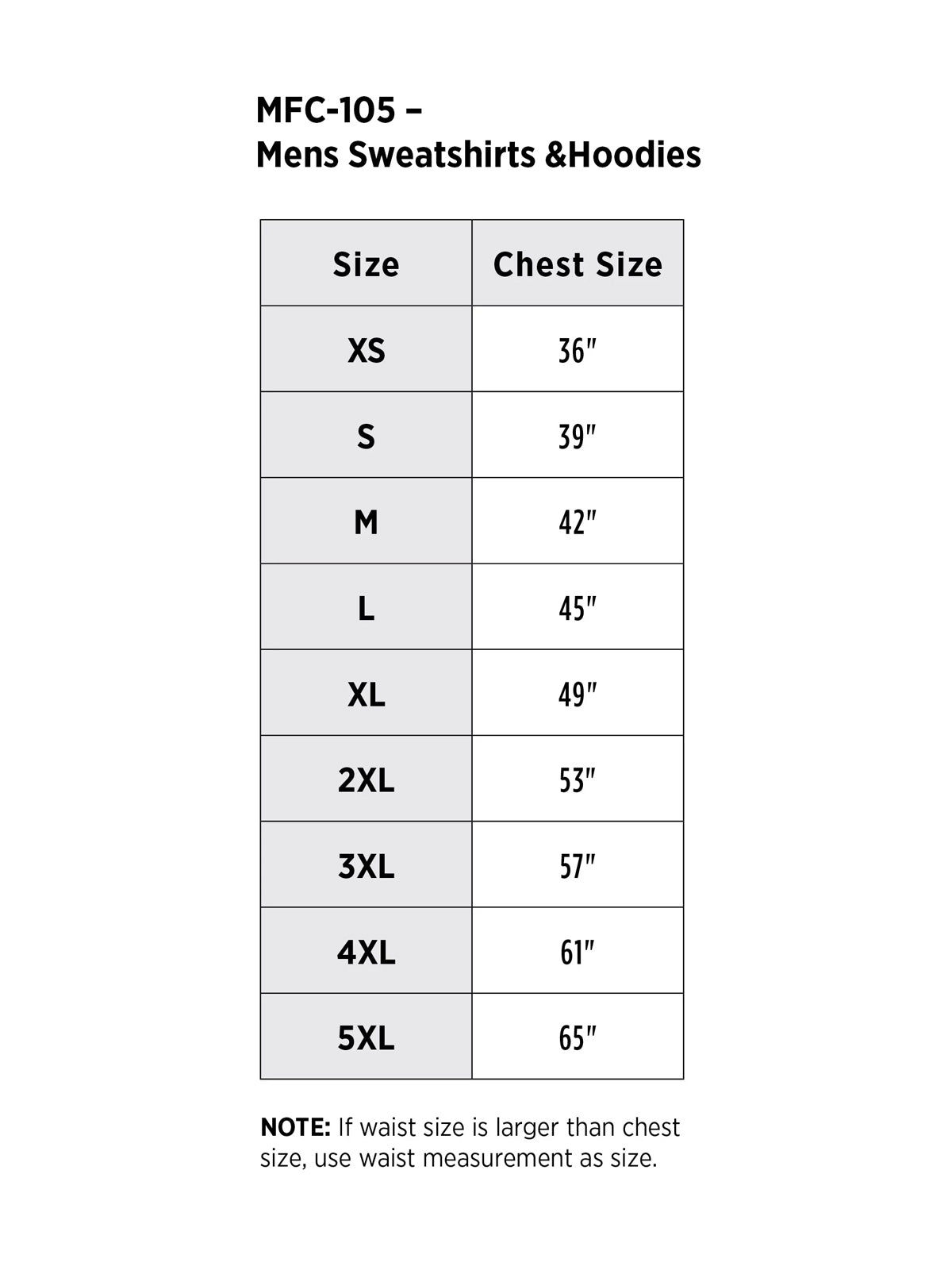SIZECHART
