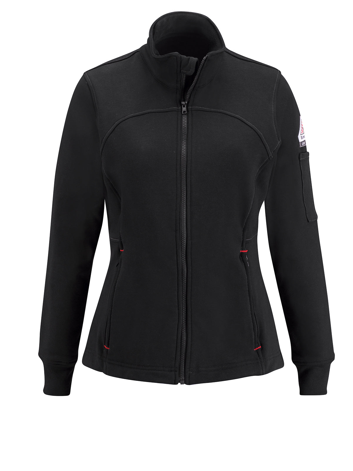 Women's Flame-Resistant Zip-Up Fleece Jacket - SEZ3 - Black