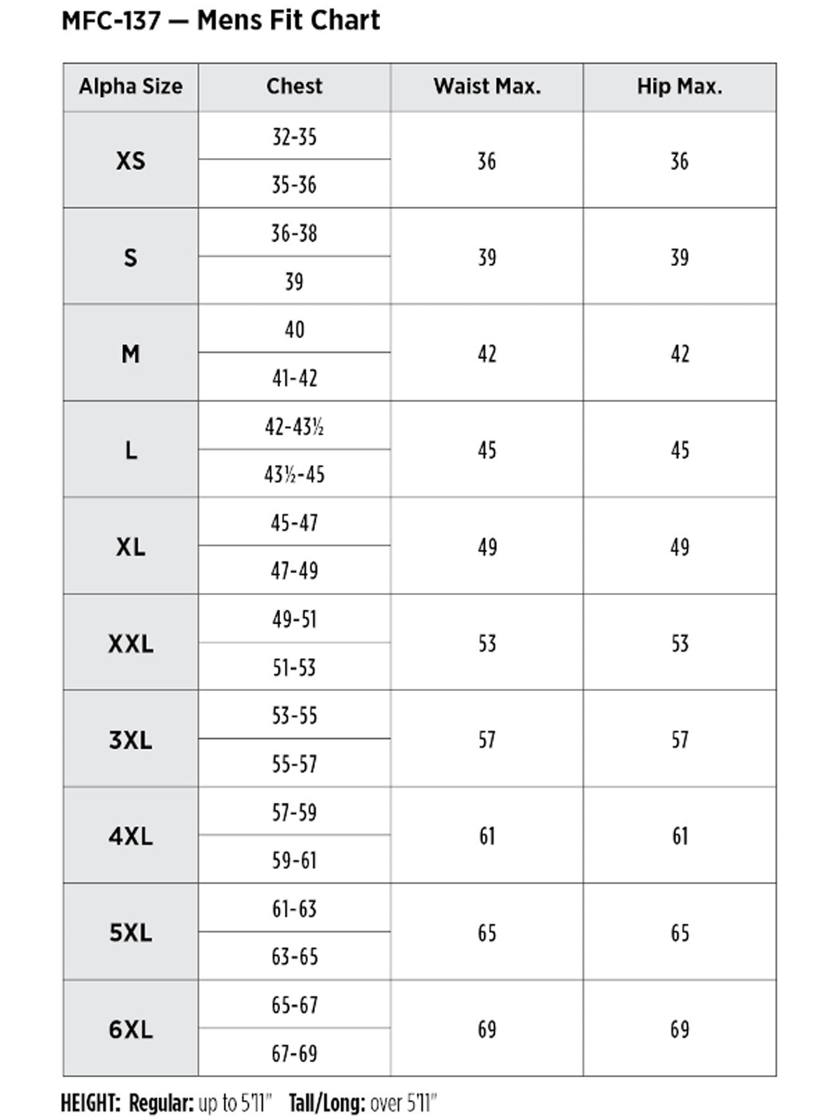 SIZECHART