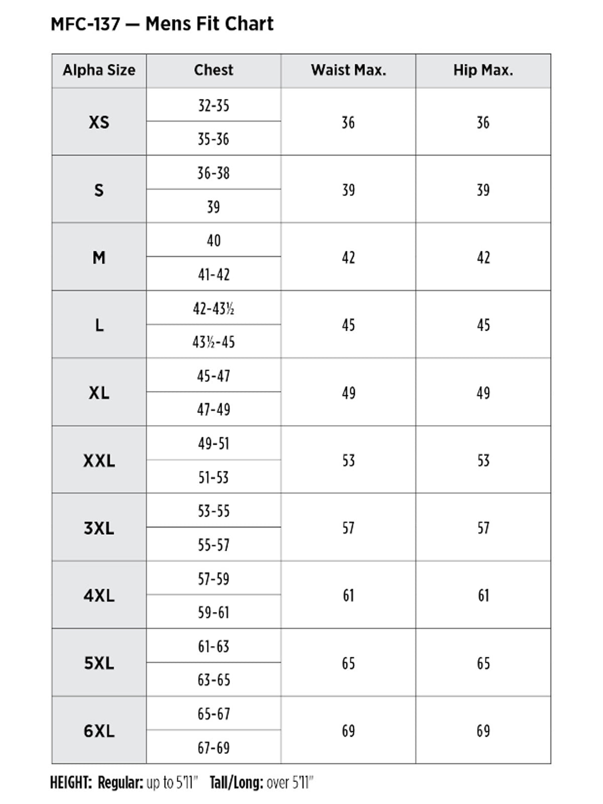 SIZECHART