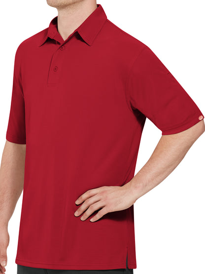 Men's Short Sleeve Performance Knit Flex Series Pro Polo - SK90 - Red