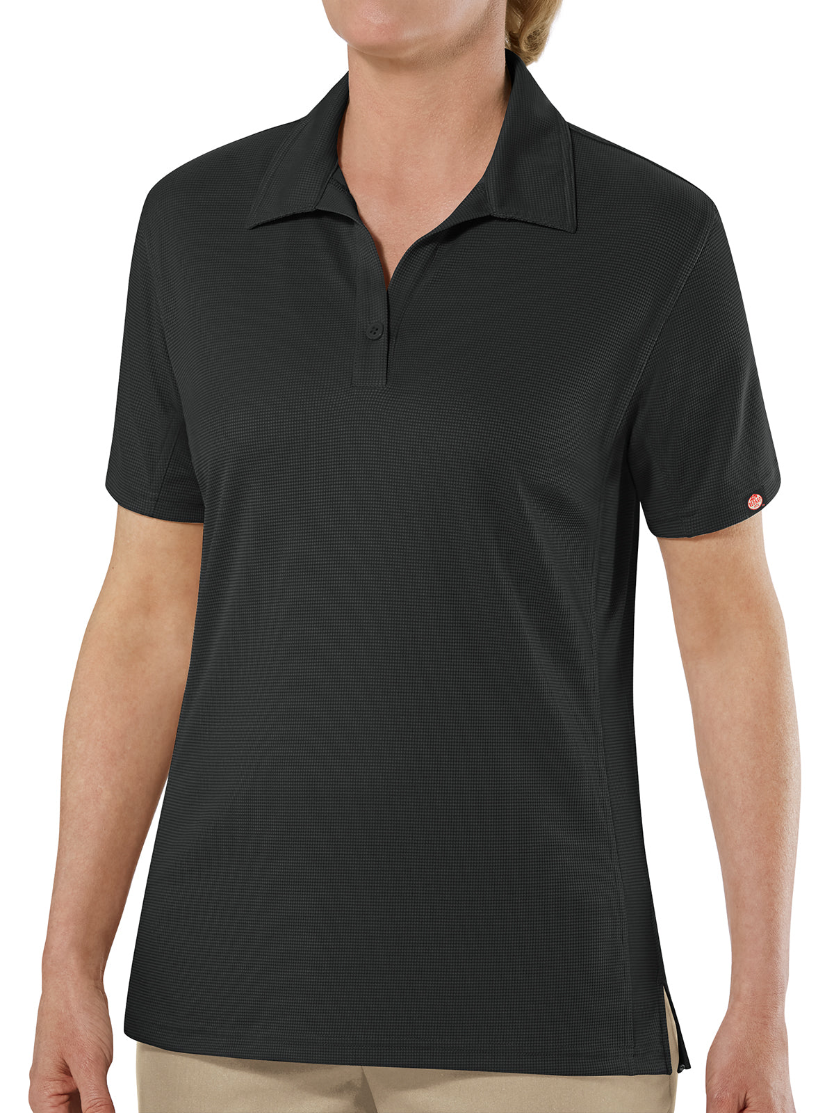 Women's Short Sleeve Performance Knit Flex Series Pro Polo - SK91 - Black