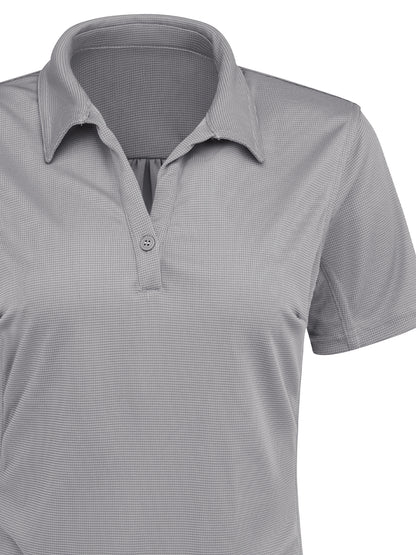 Women's Short Sleeve Performance Knit Flex Series Pro Polo - SK91 - Grey