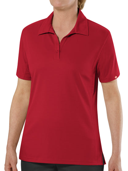 Women's Short Sleeve Performance Knit Flex Series Pro Polo - SK91 - Red