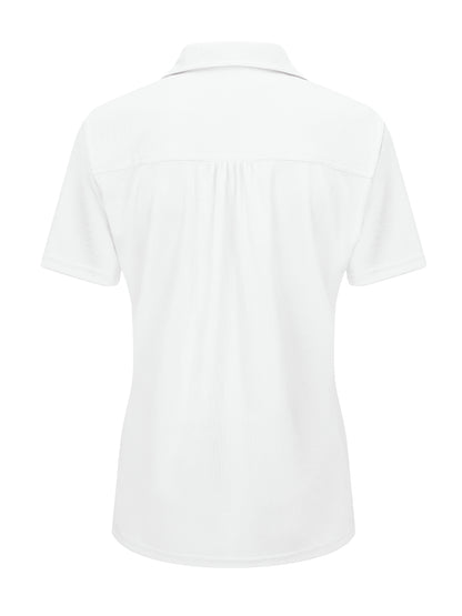 Women's Short Sleeve Performance Knit Flex Series Pro Polo - SK91 - White