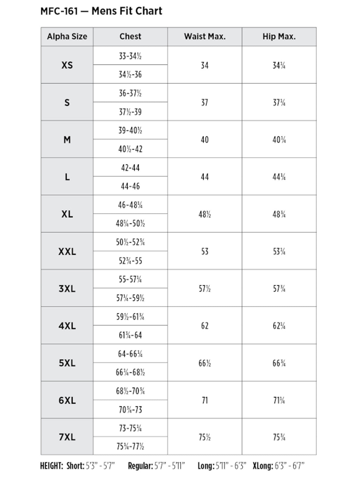SIZECHART