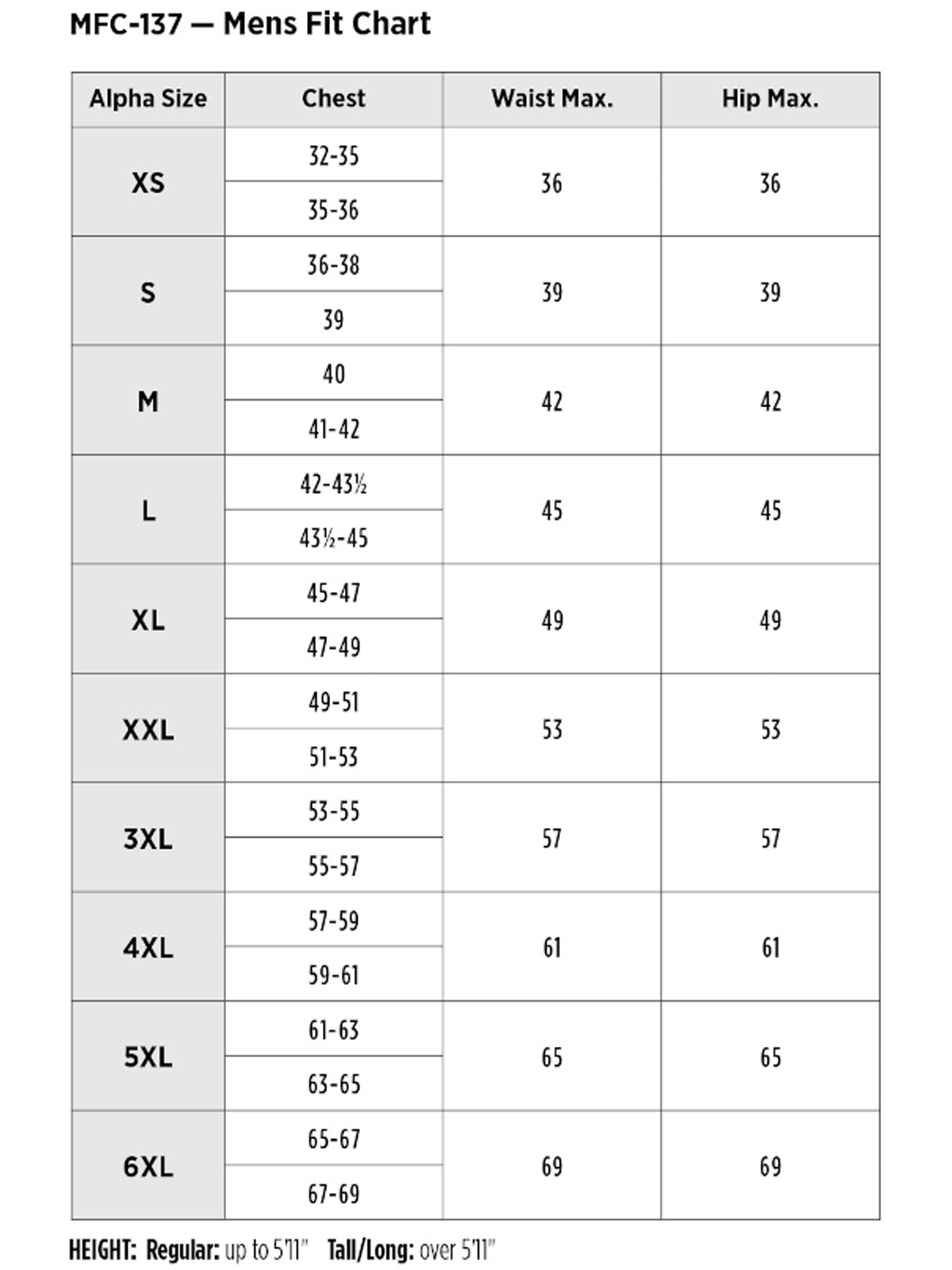 SIZECHART