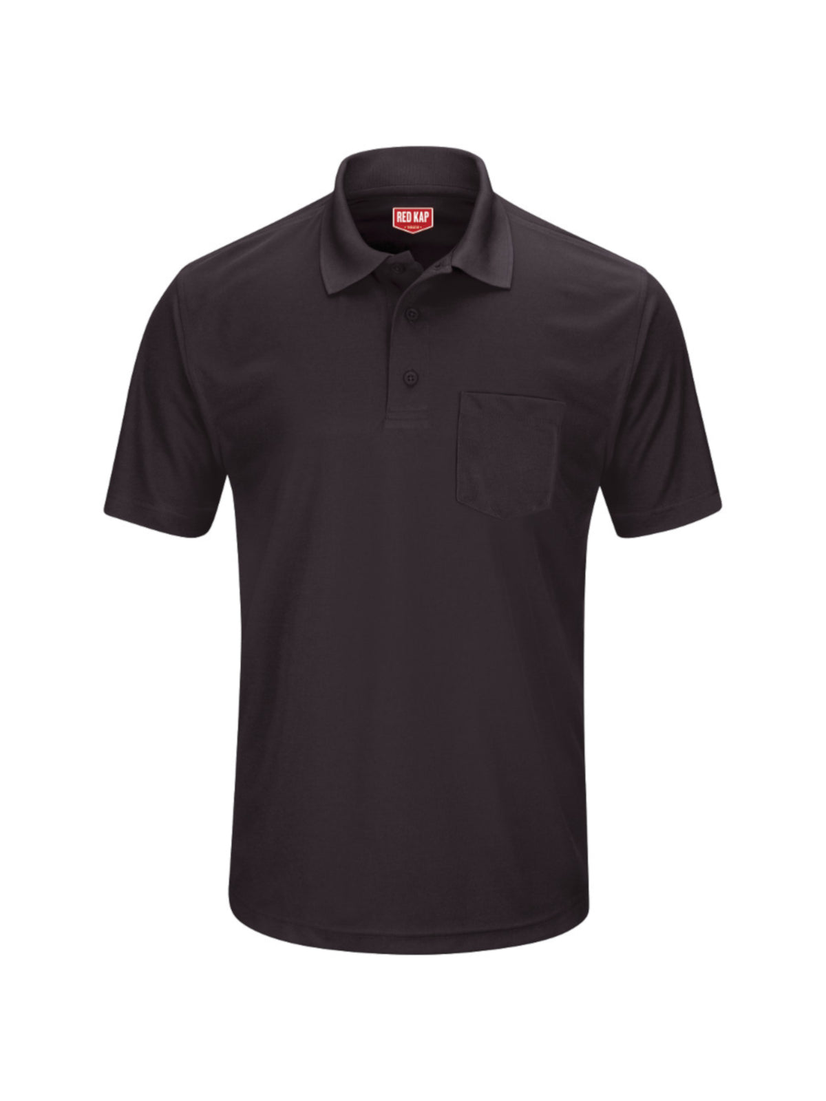 Men's Short Sleeve Performance Knit Pocket Polo - SK98 - Black