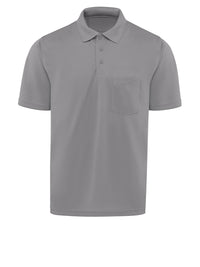 Men's Short Sleeve Performance Knit Pocket Polo - SK98 - Grey