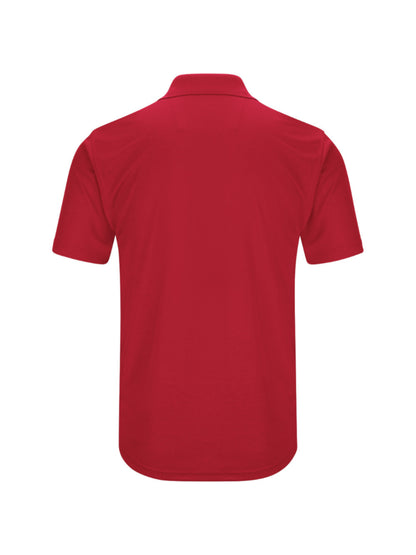 Men's Short Sleeve Performance Knit Pocket Polo - SK98 - Red