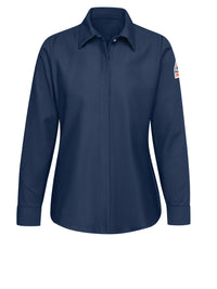 Women's Flame-Resistant Pocketless Work Shirt - SLS3 - Navy