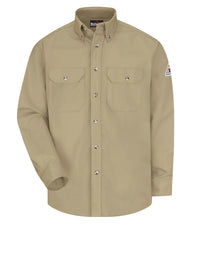 Men's Midweight Flame-Resistant Dress Uniform Shirt - SLU2 - Khaki