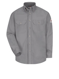 Men's Midweight Flame-Resistant Dress Uniform Shirt - SLU2 - Silver Grey