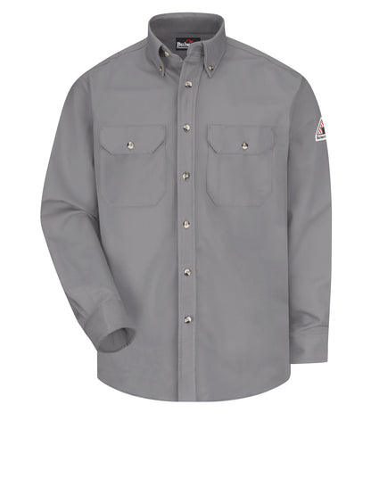 Men's Midweight Flame-Resistant Dress Uniform Shirt - SLU2 - Silver Grey
