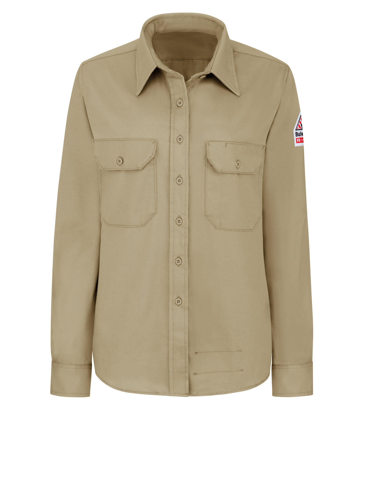Women's Long Sleeve Dress Uniform Shirt Khaki - SLU3 - Khaki