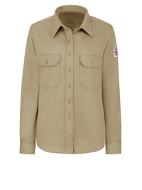 Women's Midweight Flame-Resistant Dress Uniform Shirt - SLU3 - Khaki